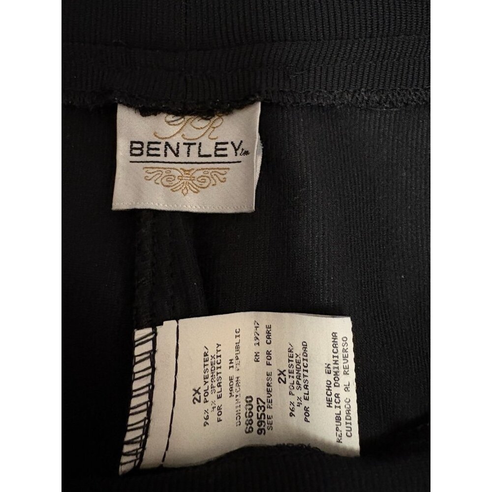 Bentley Black Stretch Women' 2X Travel Comfort Pants Pull On Elastic Waist - Picture 3 of 6